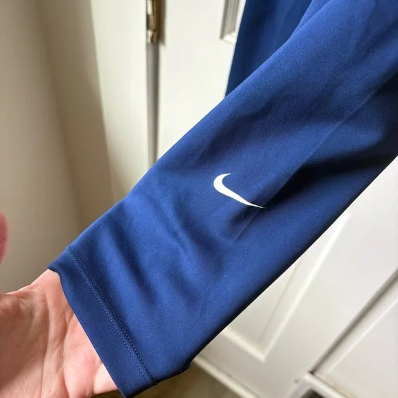 Nike Deep Blue Dri Fit Quarter Length Active Leggings Size S - Picture 4 of 5